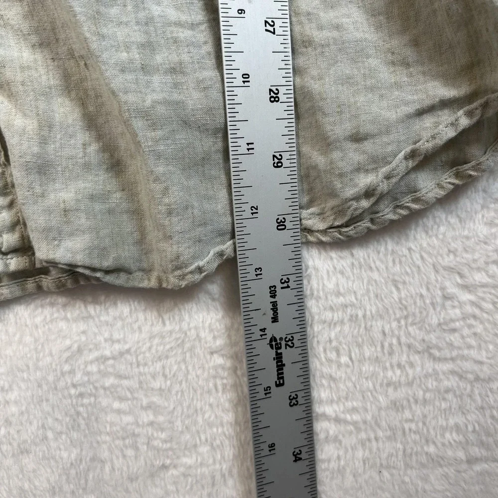 Rodd‎ & Gunn Shirt Mens 3XL Beige Italian Linen Long Sleeve Button Up Casual